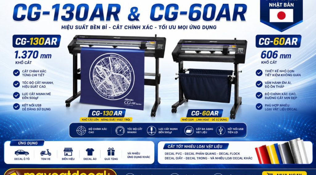 Máy cắt decal Mimaki CG-130AR và Mimaki CG-60AR